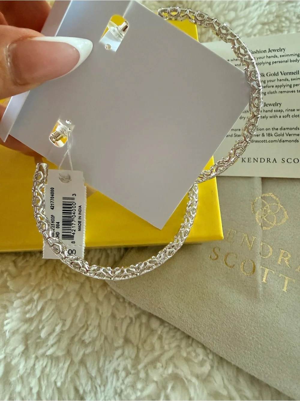 Kendra Scott Silver Maggie 2.5 Hoop Earrings